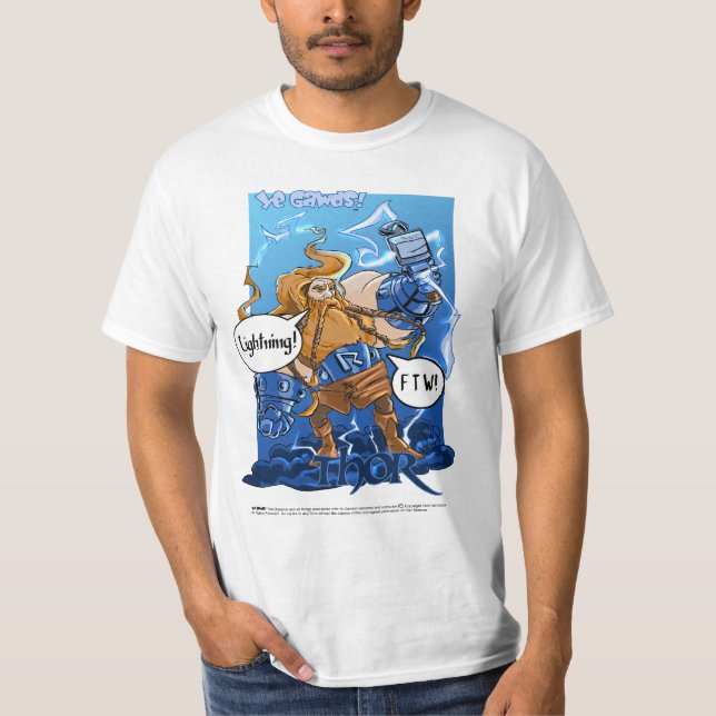 Camiseta del Thor del relámpago FTW (Anverso)