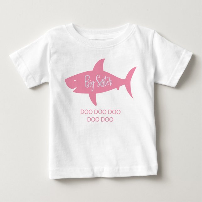 Camiseta del tiburón de la hermana grande (Anverso)