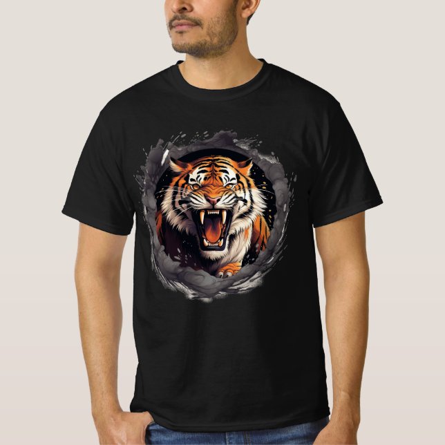 Camiseta del Tigre al aire en el humo (Anverso)