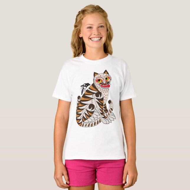 Camiseta del tigre de arte popular coreano - Minhw (Anverso completo)