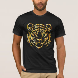 Camiseta del tigre de cara dorada