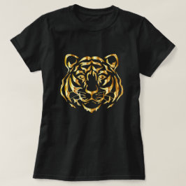 Camiseta del tigre de cara dorada