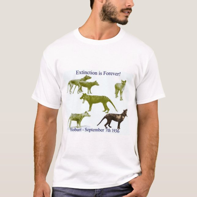 Camiseta del tigre de extinción de Tasmania tilaci (Anverso)