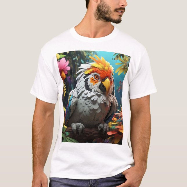 Camiseta del tigre de la pandilla Ghibli y las ave (Anverso)