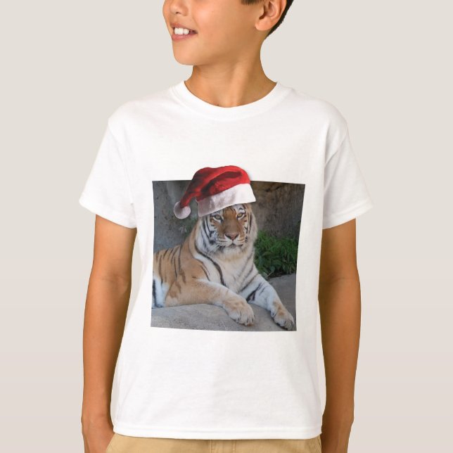Camiseta del tigre de Santa Hat Bengal (Anverso)