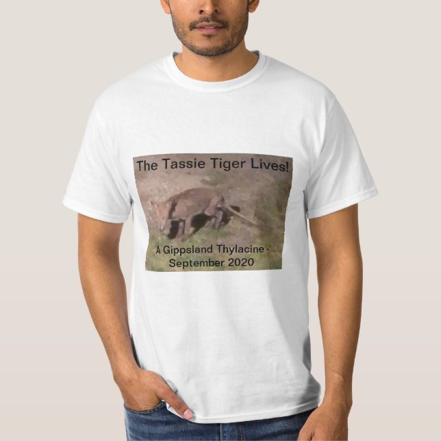 Camiseta del tigre de Tasmania tilacino (Anverso)