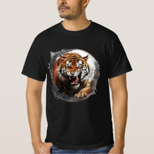 Camiseta del tigre ruidoso - Círculos grises