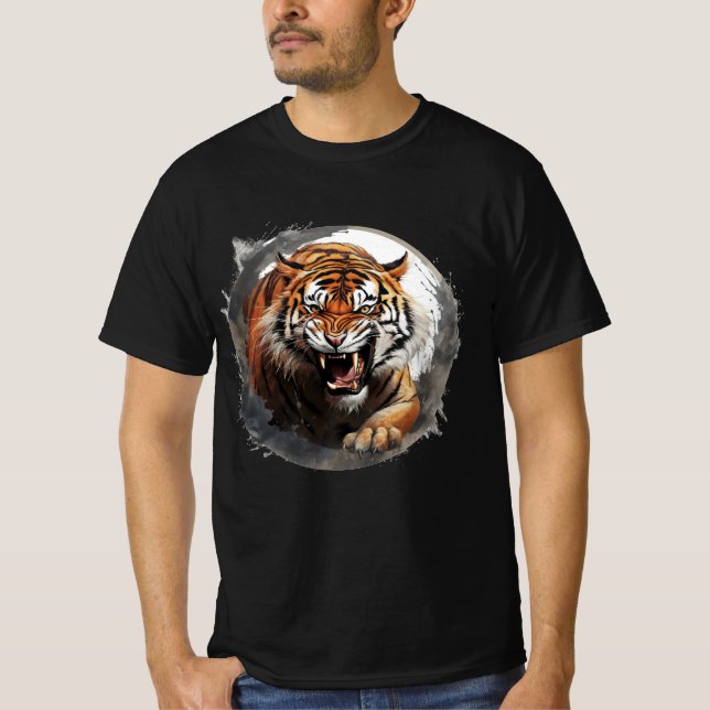 Camiseta del tigre ruidoso - Círculos grises (Anverso)
