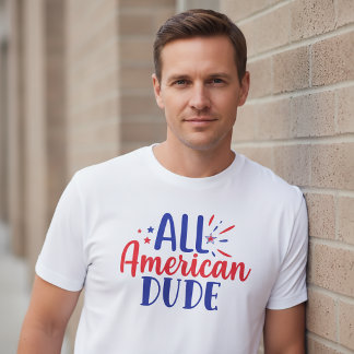 Camiseta del tipo totalmente americano del 4 de ju