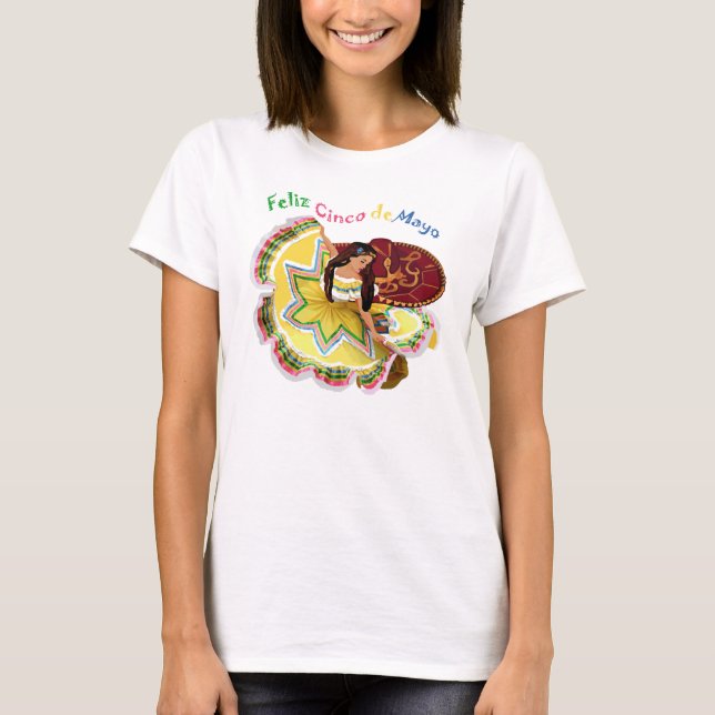 Camiseta del tirante de espagueti de Cinco de Mayo (Anverso)