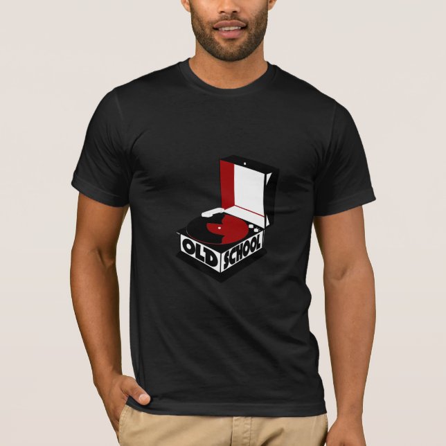 Camiseta del tocadiscos de la escuela vieja (Anverso)