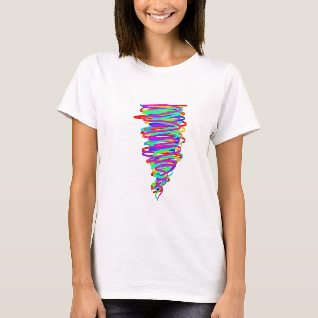 Camiseta del tornado del arco iris (Anverso)