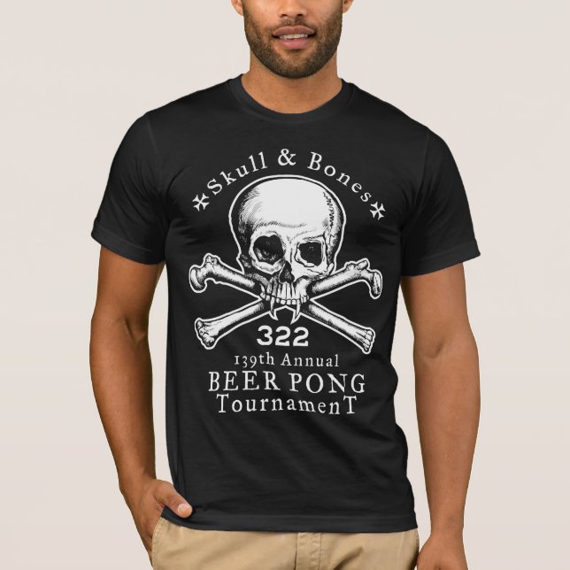 Camiseta del torneo de Pong del cráneo y de la (Anverso)