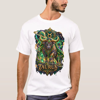 Camiseta del Toro Celeste del Signo Zodiacal Tauro