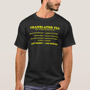 Camiseta del traductor inglés-español