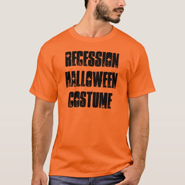 Camiseta del traje de Halloween de la recesión, (Anverso)