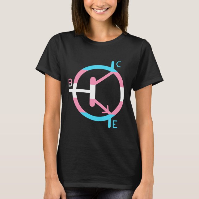 Camiseta del transistor del orgullo del transexual (Anverso)