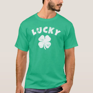 Camiseta del trébol de la suerte de 4 hojas del dí