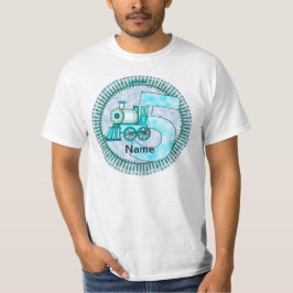 Camiseta del tren azul número 5