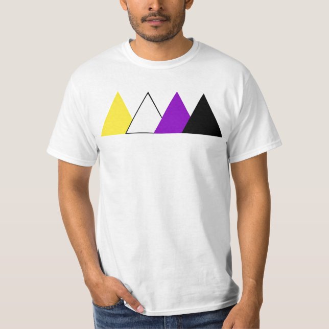 Camiseta del triángulo del orgullo de Nonbinary (Anverso)