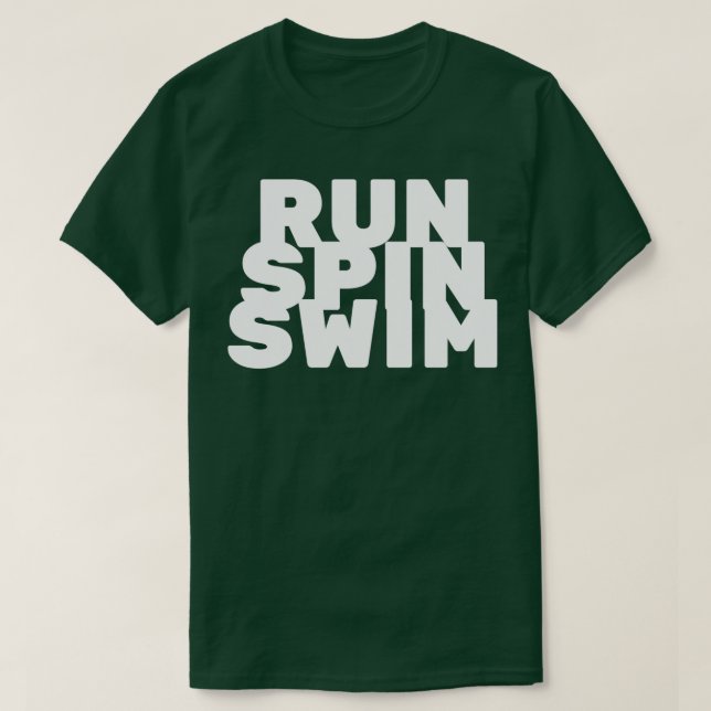Camiseta del triatleta de natación de spin de carreras (Diseño del anverso)