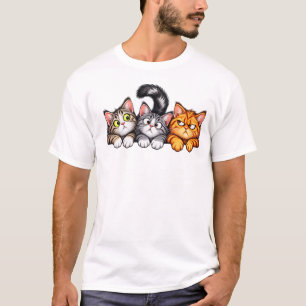 Camiseta del trío de gatos divertidos 🐱