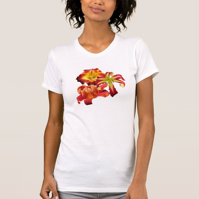 Camiseta del trío del Daylily (Anverso)