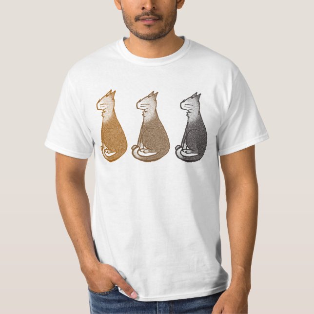 Camiseta del trío del gatito (Anverso)