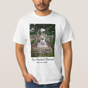 Camiseta del trono de la madera