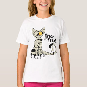 Camiseta del truco o de la invitación del gato de