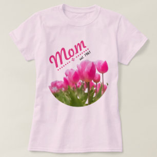 Camiseta del tulipán del día de la madre
