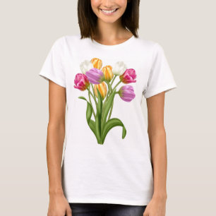 Camiseta del tulipán para las flores de la