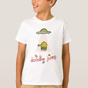 Camiseta del UFO del salto del Doodle