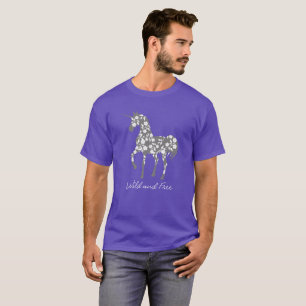 Camiseta del unicornio de la flor