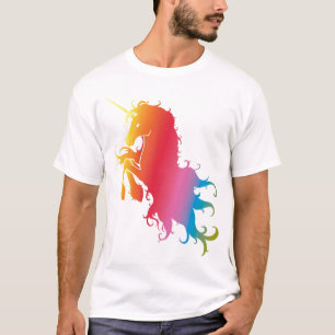 Camiseta del unicornio del arco iris