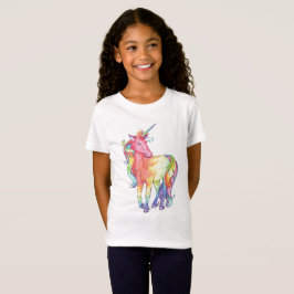 Camiseta del unicornio del arco iris de los chicas