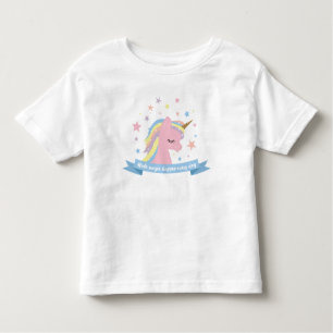 Camiseta del unicornio - "haga que la magia sucede