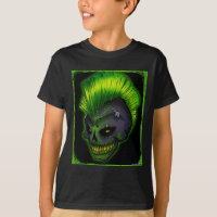 camiseta del uno-punk-rockin-cráneo