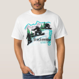 Camiseta del valor de la snowboard de Breckenridge
