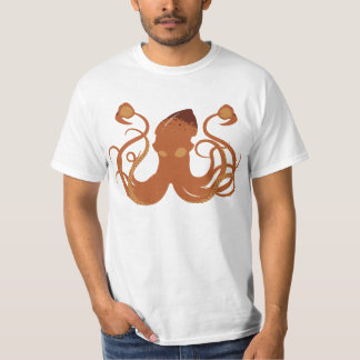 Camiseta del valor del calamar gigante del vector