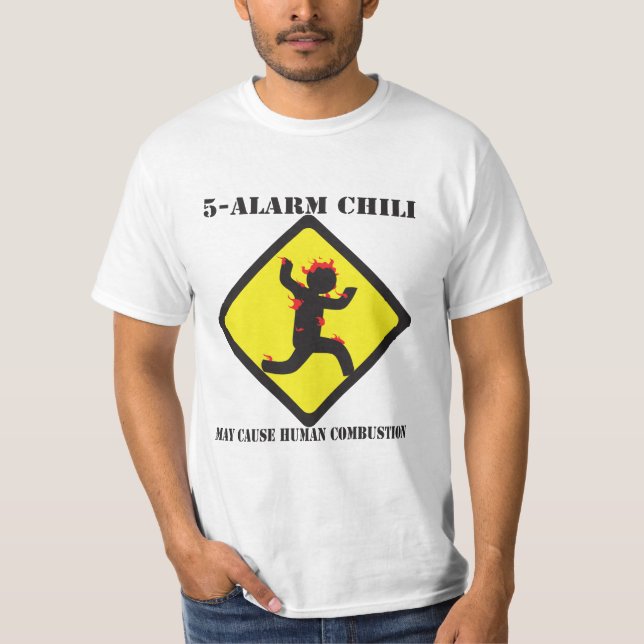 Camiseta del valor del chile de 5 alarmas (Anverso)