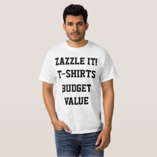 CAMISETA del VALOR del PRESUPUESTO de los hombres