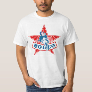 Camiseta del valor del vaquero de la estrella del