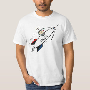 Camiseta del valor, dibujo animado del hombre de