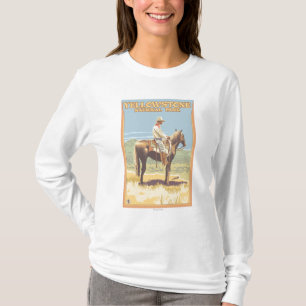 Camiseta Del vaquero nacional de Yellowstone a caballo -