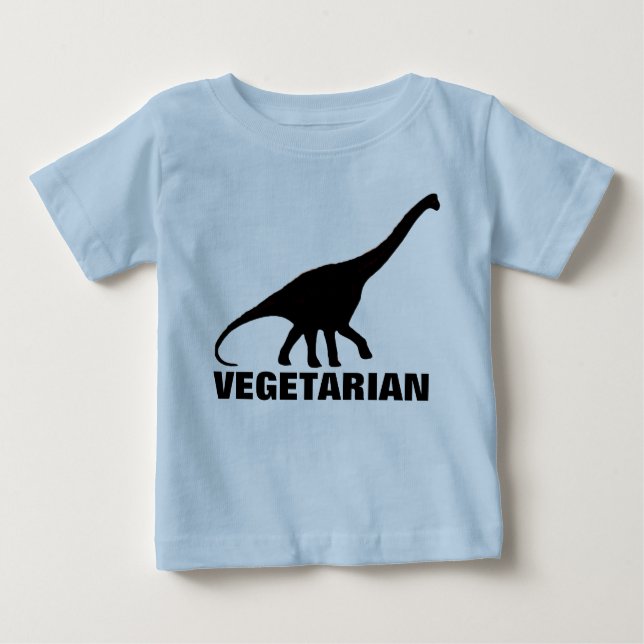 Camiseta del VEGETARIANO del dinosaurio (Anverso)