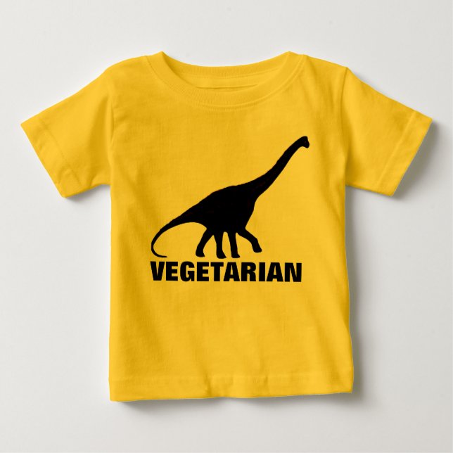 Camiseta del VEGETARIANO del dinosaurio (Anverso)