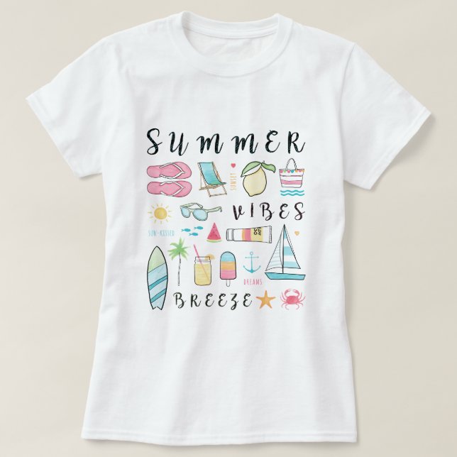 Camiseta del verano (Diseño del anverso)