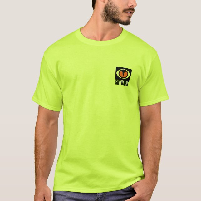 Camiseta del VERDE de la SEGURIDAD de SKYWARN (Anverso)
