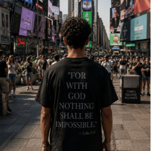 Camiseta del versículo bíblico Lucas 1:37